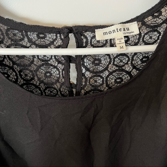 Boho black crop top with fringe - Picture 4 of 7